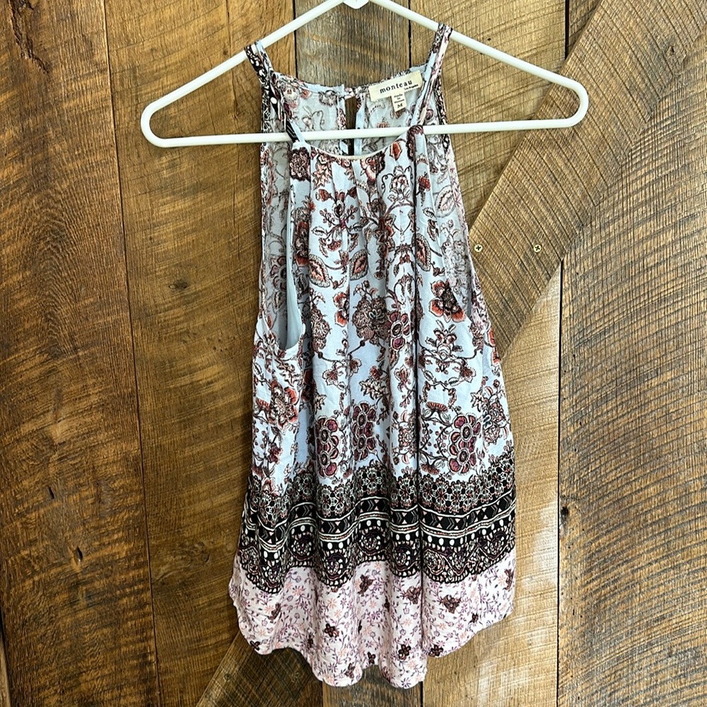 Monteau floral sleeveless tank top